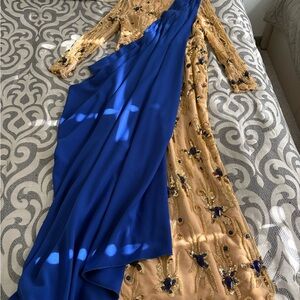 Blue beaded dress see measurements below